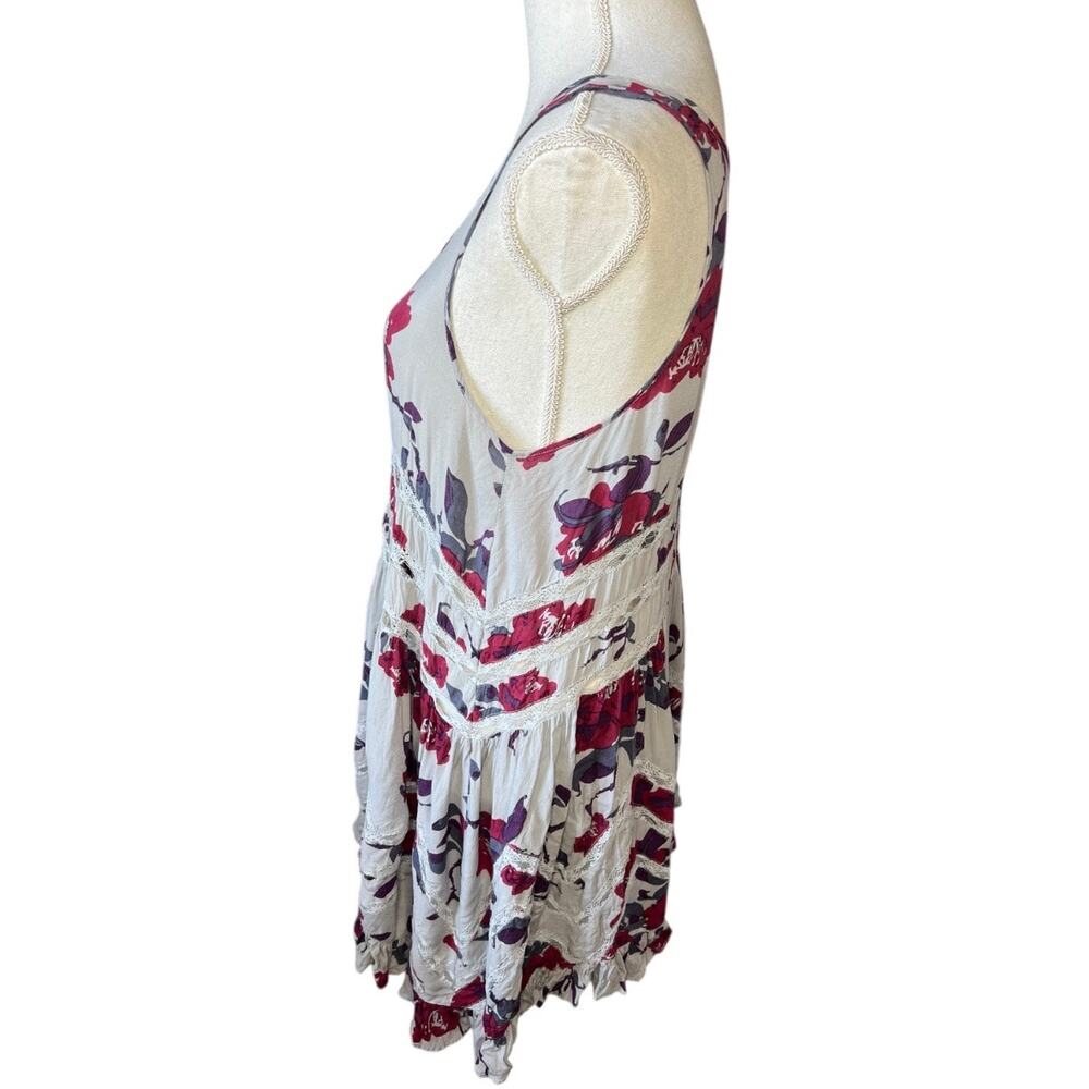 Free People Intimately Free People Slip Dress Floral Voile and Lace Trapeze boho - Picture 3 of 7